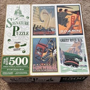 Disney California Park Signature Puzzle - Vibrant Multi-Color Adventure